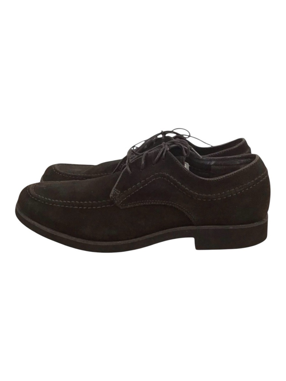 𝅺HUSH Puppies men shies maroon brown suede leather classic dress comfortable 8